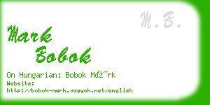 mark bobok business card